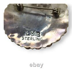 Lura Moses Begay Navajo Green turquoise Petit Point Pendant Brooch