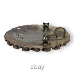 Lura Moses Begay Navajo Green turquoise Petit Point Pendant Brooch