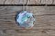 M & J Edaakie Vintage Zuni Inlay Sterling Silver Pendant / Pin Blue Jay