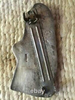 Magnificent Vintage Hopi Sterling Silver Overlay Kachina Pin Native American