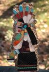 Maiden Buffalo Dance Zuni Pin Pendant Eldred Martinez Silver Native Southwest