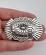 Marcella James Navajo Sterling Silver Stamped Bowtie Concho Pin Brooch 2 3/8