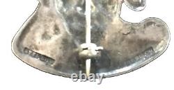 Mari Lou Sterling Silver Native American Chief Pin Brooch Signed