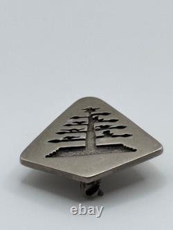 Mark Jimenez Apache Comanche Sterling Silver Tree Design Brooch Pin