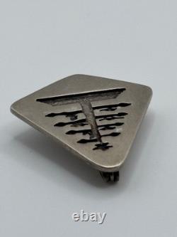 Mark Jimenez Apache Comanche Sterling Silver Tree Design Brooch Pin