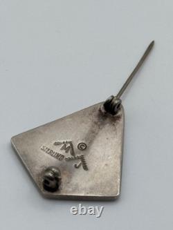 Mark Jimenez Apache Comanche Sterling Silver Tree Design Brooch Pin