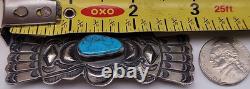 Mary Cayatineto Sterling Silver & Turquoise Navajo Brooch pin