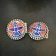 Mens Cuff Links Zuni Blue Lapis Spiny Oyster Kachina Sterling Silver Inlay 20285