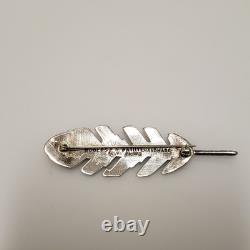 Michael Rogers Paiute Sterling Silver Feather Pin Brooch. 22