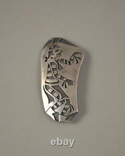 Mitchell Sockyma Vintage Hopi Sterling Silver Pin Koshare Clown Hopi Crafts