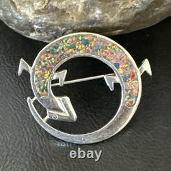 Multicolor Gilson Opal Gecko Lizard Navajo Sterling Silver Pin Pendant 1 20224