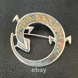 Multicolor Gilson Opal Gecko Lizard Navajo Sterling Silver Pin Pendant 1 20224