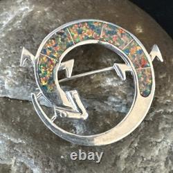 Multicolor Gilson Opal Gecko Lizard Navajo Sterling Silver Pin Pendant 1 20224