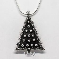 NAVAJO-STERLING SILVER CHRISTMAS TREE PIN/PENDANT by LEE CHARLEY