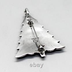 NAVAJO-STERLING SILVER CHRISTMAS TREE PIN/PENDANT by LEE CHARLEY