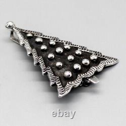 NAVAJO-STERLING SILVER CHRISTMAS TREE PIN/PENDANT by LEE CHARLEY