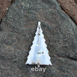 NAVAJO-STERLING SILVER MULTI-STONE CHRISTMAS TREE PIN/PENDANT by LEE CHARLEY