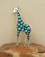 Navajo-sterling & Turquoise Large Giraffe Pin By Lee Charley-native American