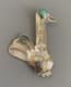 Navajo Vintage Sterling Silver Hand Stamped Long Neck Bird Turkey Pin Brooc Rare