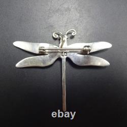 NAVAJO ZUNI HOPI Sterling Silver TURQUOISE PIN/BROOCH