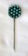 New Kingman Turquoise Rosette Hair-pick Hair-stick Pin Sterling Silver 4.5