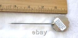 NEW Kingman Turquoise Rosette Hair-Pick Hair-Stick Pin Sterling Silver 4.5