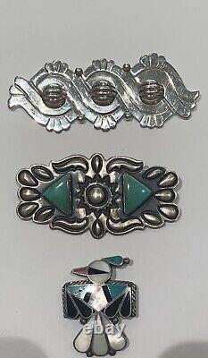 Native American Brooch Mixed Lot Set