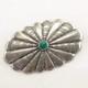 Native American Concho Turquoise Sterling Silver Brooch