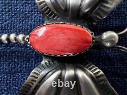 Native American Dragonfly Pin Silver Spiney Oyster Cabochon