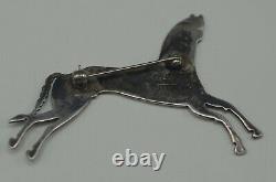 Native American Frank Salcido Appaloosa Horse Pin Brooch Sterling Sfp Navajo