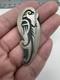 Native American Hopi Sterling Overlay Parrot/bird Pin Stamped