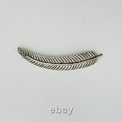 Native American Indian Handmade Feather Brooch Pin SIGNED NC MARKED 925