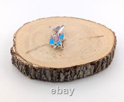 Native American Jewelry Hummingbird Inlay Pendant Brooch Pin Zuni Handmade