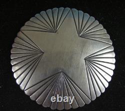 Native American Kewa R Coriz (Raymond) Sterling Silver Brooch Pin (Th)