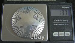 Native American Kewa R Coriz (Raymond) Sterling Silver Brooch Pin (Th)