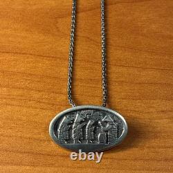 Native American Kewa Sterling Silver Pendant/Pin By Roderick & Marilyn Tenorio
