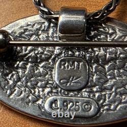 Native American Kewa Sterling Silver Pendant/Pin By Roderick & Marilyn Tenorio