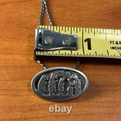 Native American Kewa Sterling Silver Pendant/Pin By Roderick & Marilyn Tenorio