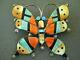 Native American Multi-stone Inlay Sterling Silver Butterfly Pendant / Pin