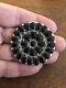 Native American Navajo Black Onyx Cluster Pin Or Pendant Brooches Nice Zuni # D