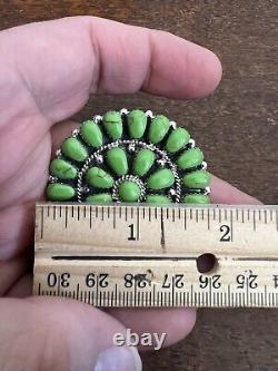 Native American Navajo Green Gaspeite Cluster Pin Or Pendant Brooches Handmade A