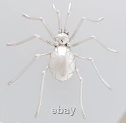 Native American Navajo Handmade Sterling Silver Spider Pin/Pendant