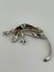 Native American Navajo Lm Sterling Silver Spiny Oyster Lizard Pin Brooch