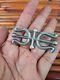 Native American Navajo Sandcast Strrling Silver Pin Brooch