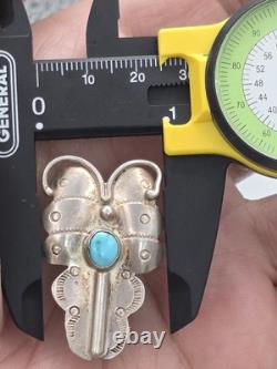 Native American Navajo Sterling Silver 925 Turquoise Butterfly Pin Brooch