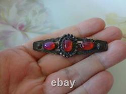 Native American Navajo Sterling Silver Fred Harvey Era Dragon's Breath Pin 1940s