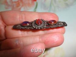 Native American Navajo Sterling Silver Fred Harvey Era Dragon's Breath Pin 1940s