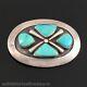 Native American Navajo Sterling Silver Natural Turquoise Bow Tie Pin Pendant