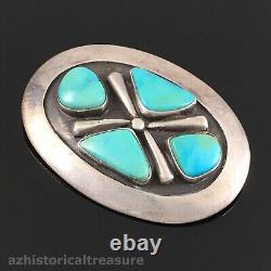 Native American Navajo Sterling Silver Natural Turquoise Bow Tie Pin Pendant