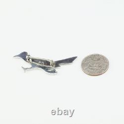Native American Navajo Sterling Silver Roadrunner Pin By Allison Manuelito
